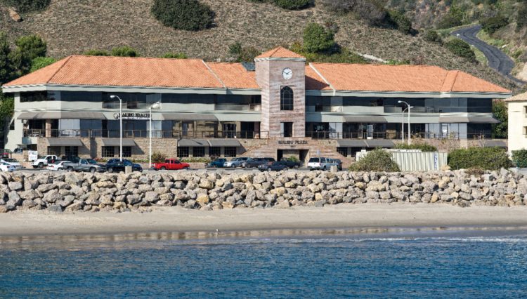 Ocean, Street and Building Facade View of 22917 Pacific Coast Highway, Malibu, CA 90265