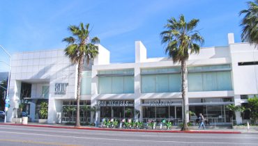 Exterior Street and Facade View of CAFE/RESTAURANT SPACE FOR SUBLEASE at 120 Wilshire Boulevard, Santa Monica, CA 90401