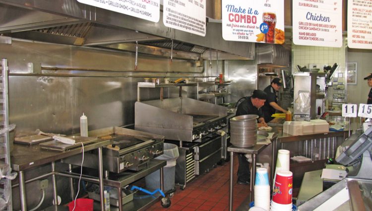 Client Facing Kitchen View of Restaurant Retail Space For Lease at 2002 Wilshire Boulevard, Santa Monica CA 90403